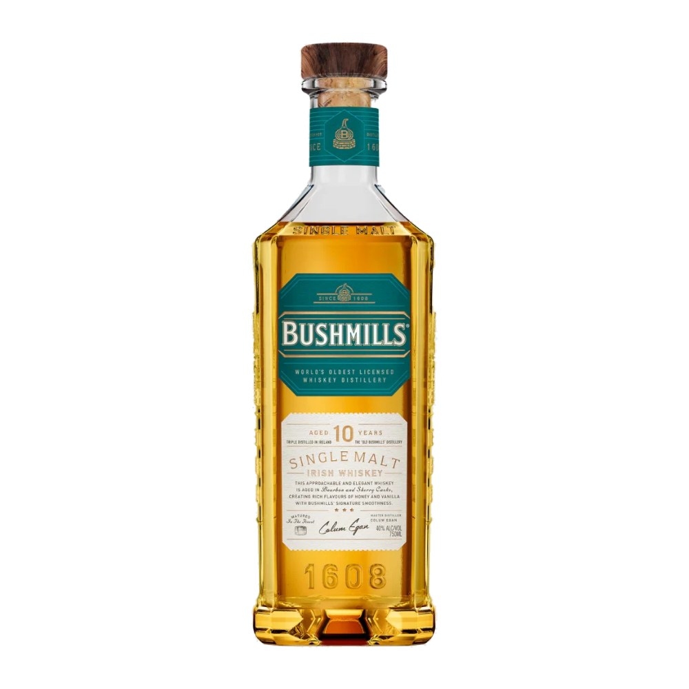 Bushmills Single Malt Irish Whiskey, 10 Years, Gift Box, 0.7 L