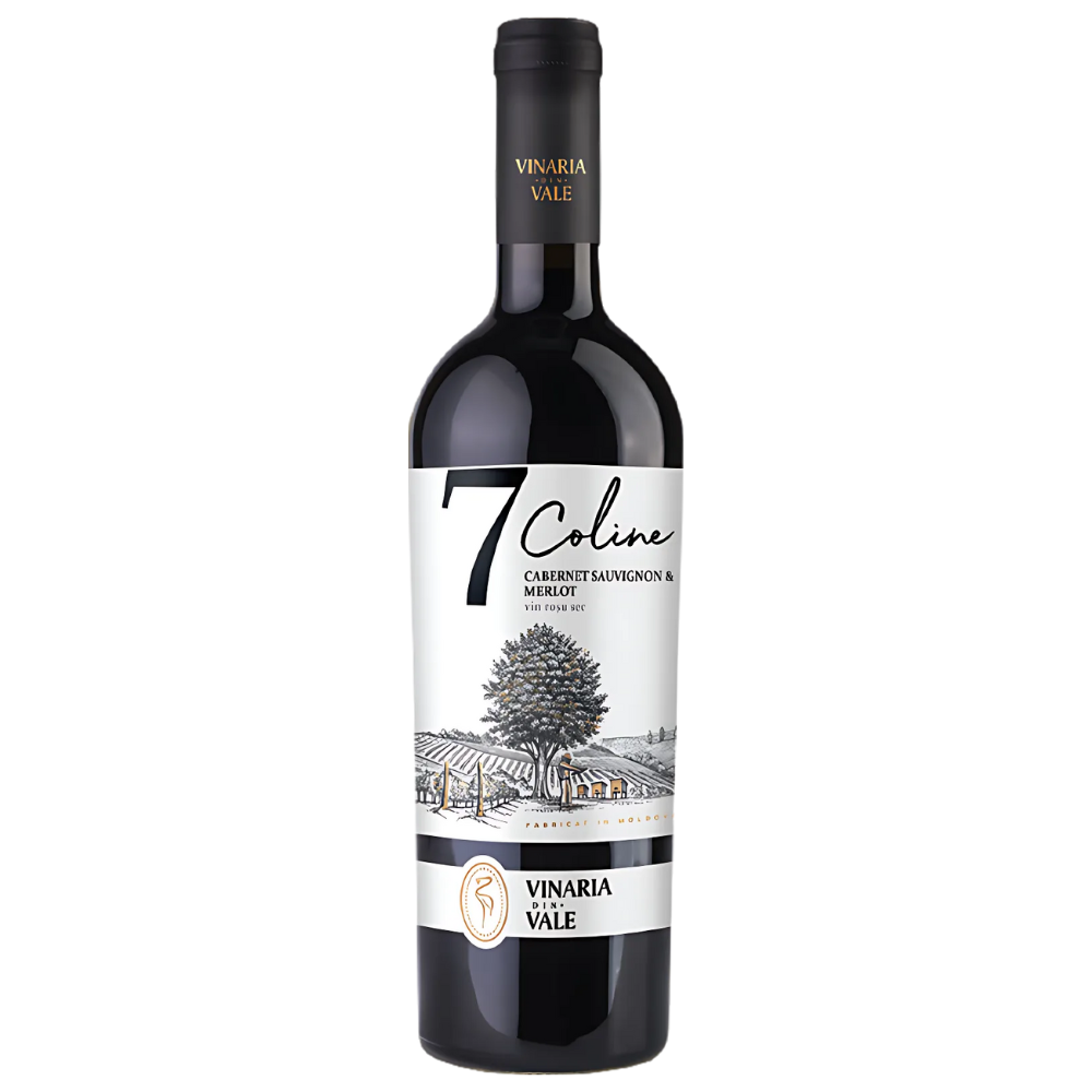 VIN VINARIA DIN VALE 7 COLINE CABERNET SAUVIGNON & MERLOT ROSU SEC 0.75L