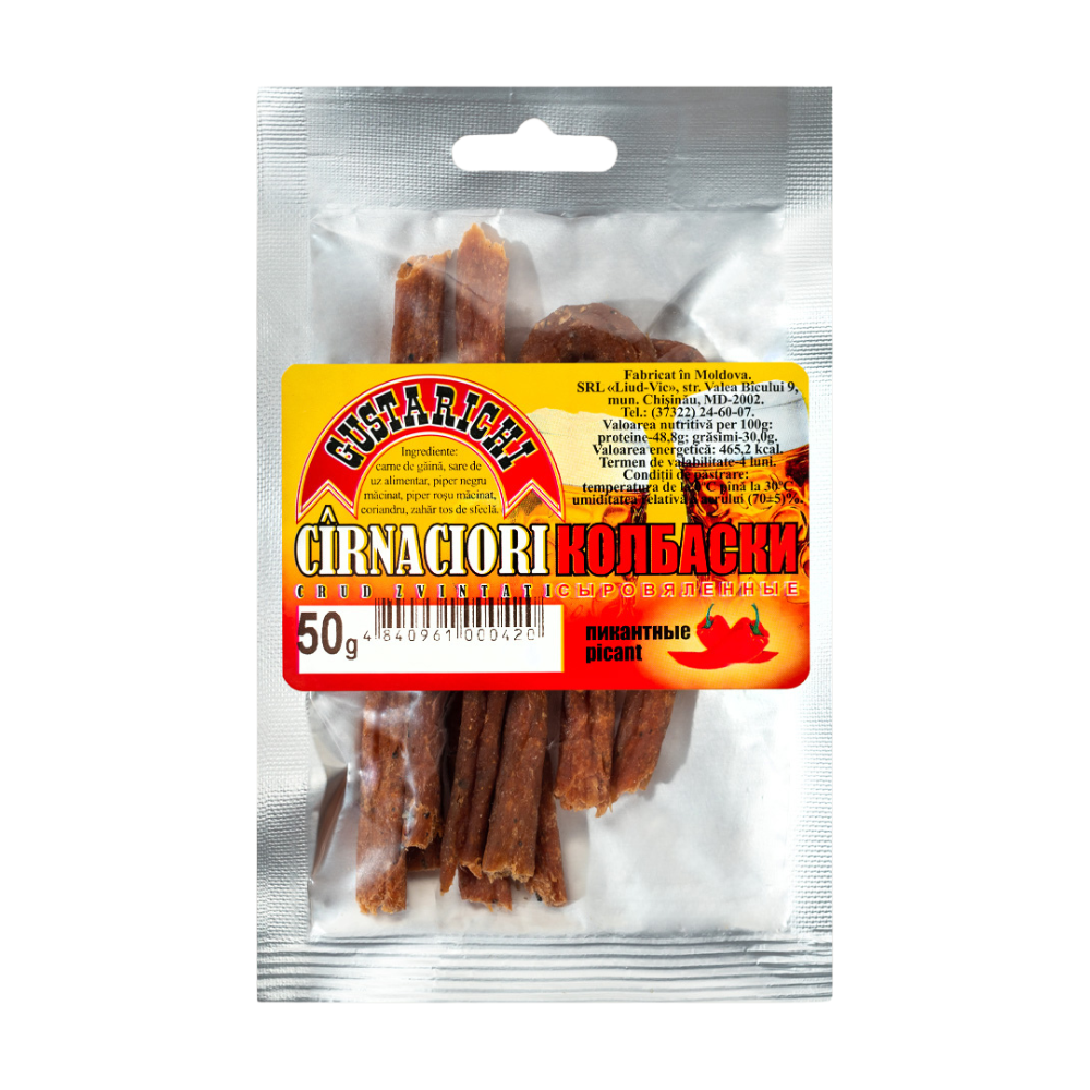 CIRNACIORI CRUD ZVINTAT PICANTE 50GR