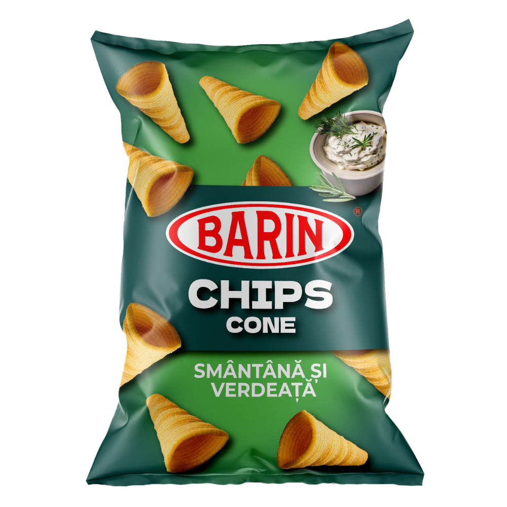 CHIPSURI BARIN CONE SMINTINA SI VERDEATA 130G