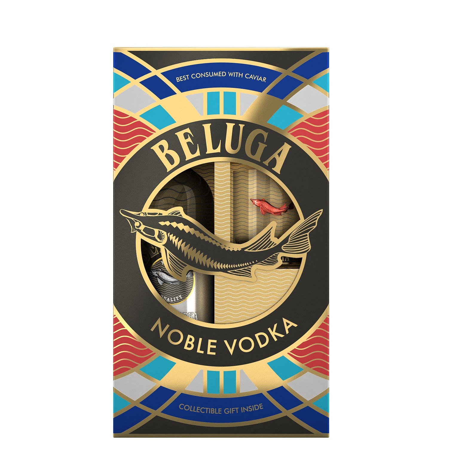 SET VODCA BELUGA NOBLE 40% 0.7L +1PH