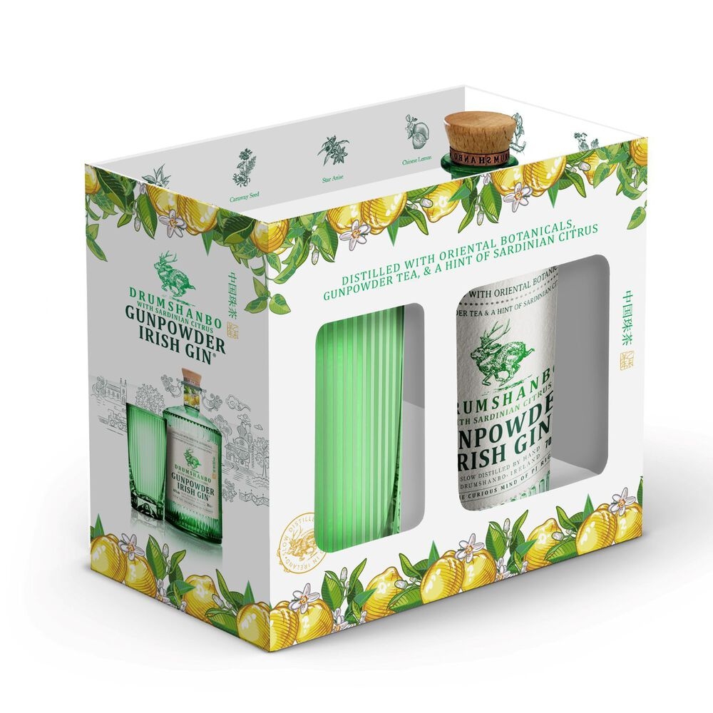 SET GIN DRUMSHANBO GUNPOWDER IRISH WHITH SARDINIAN CITRUS 43% 0.7L +1PH