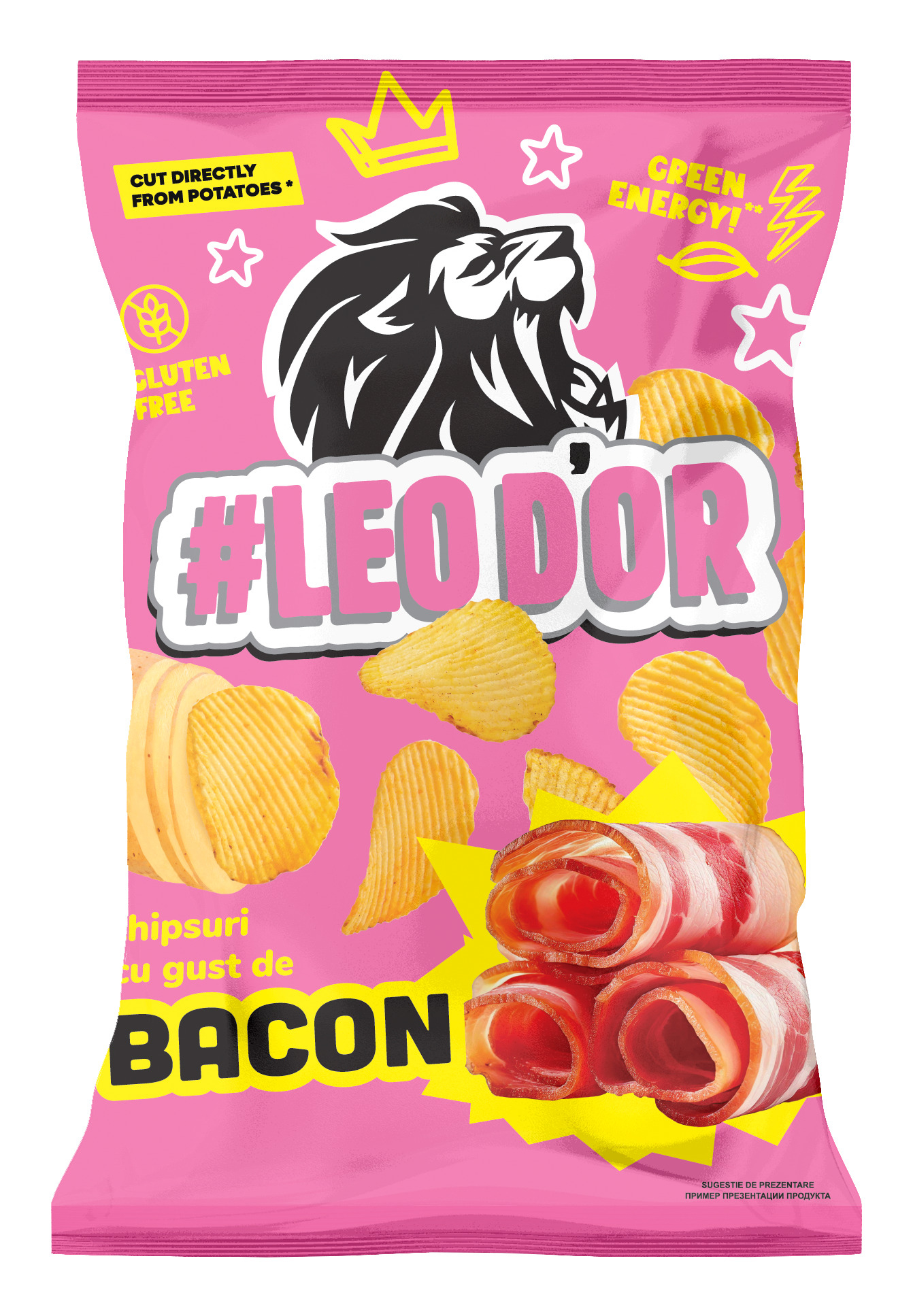 CHIPSURI LEODOR CU GUST DE BACON 100G