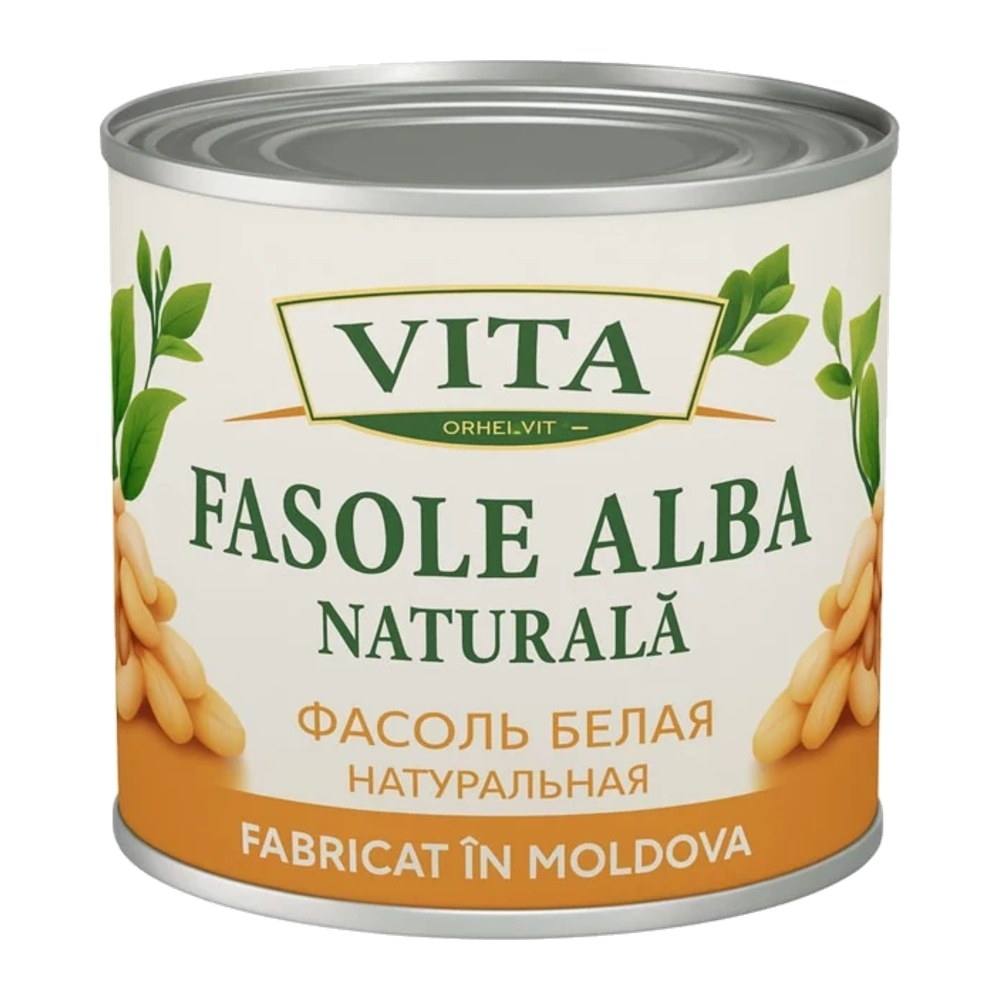 Fasole albă Vita la conservă, 410 g
