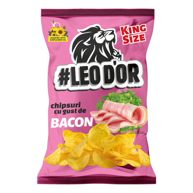 CHIPSURI LEODOR CU GUST DE BACON 150G