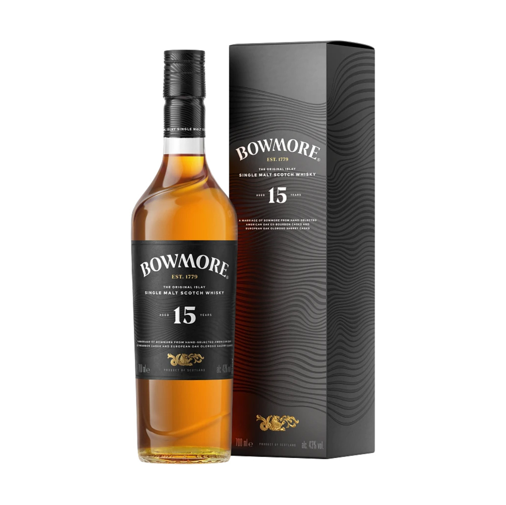 Bowmore Single Malt Scotch Whisky, 15 Years, Gift Box, 0.7 L