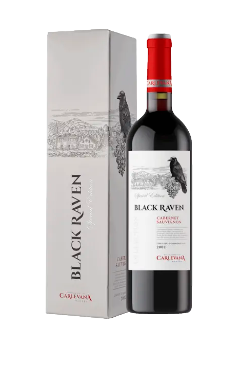 VIN CARLEVANA COLECTIE BLACK RAVEN CABERNET SAUVIGNON 2002 ROSU SEC 0.75L