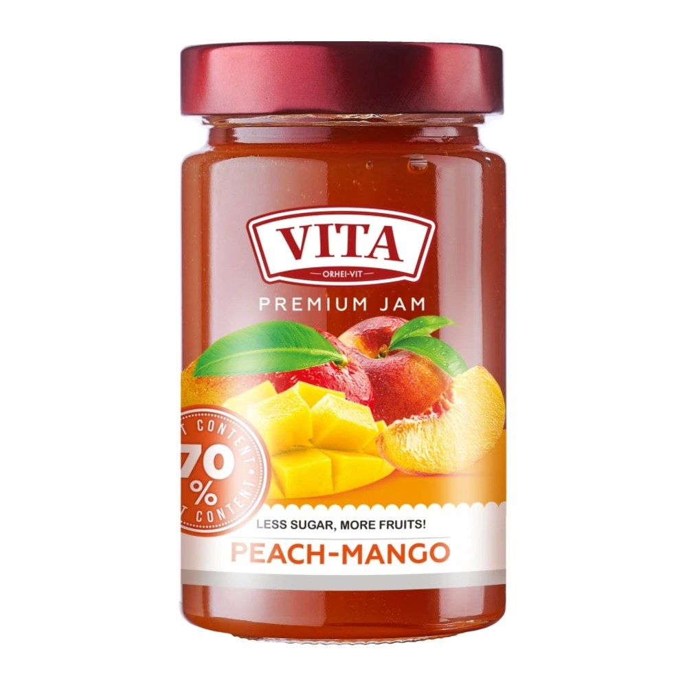 Gem de piersici și mango Vita, 380 g
