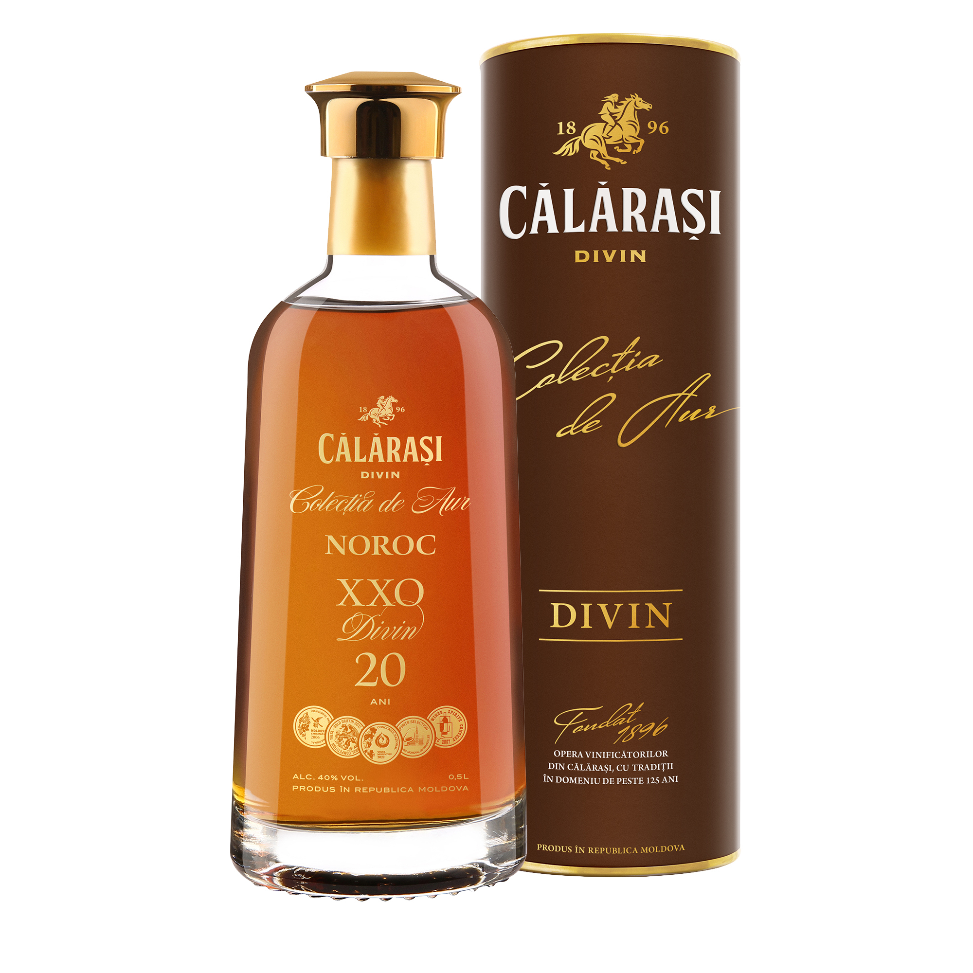 Divin Noroc 20 ani 0.5L /Colecția de Aur/in cutie suvenir