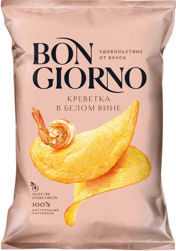 CHIPSURI BON GIORNO CREVETI IN VIN ALB 80G