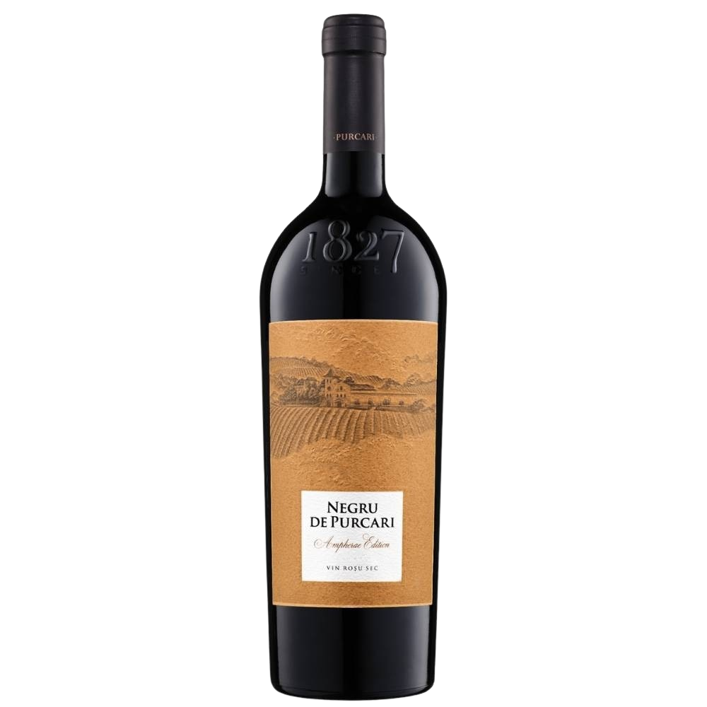 VIN PURCARI NEGRU DE PURCARI AMPHORAE BLACK ROSU SEC 0.75L