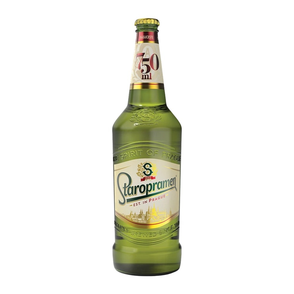 Пиво Staropramen, светлое, бутылка, 0,75 л