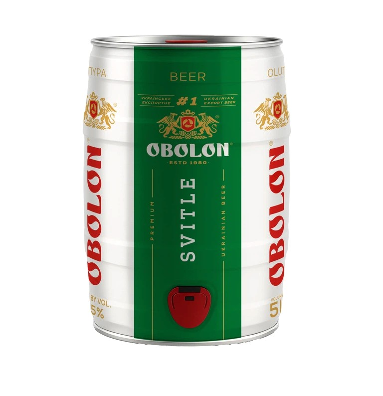 Bere Obolon Svitle, blondă, doză, 5 l