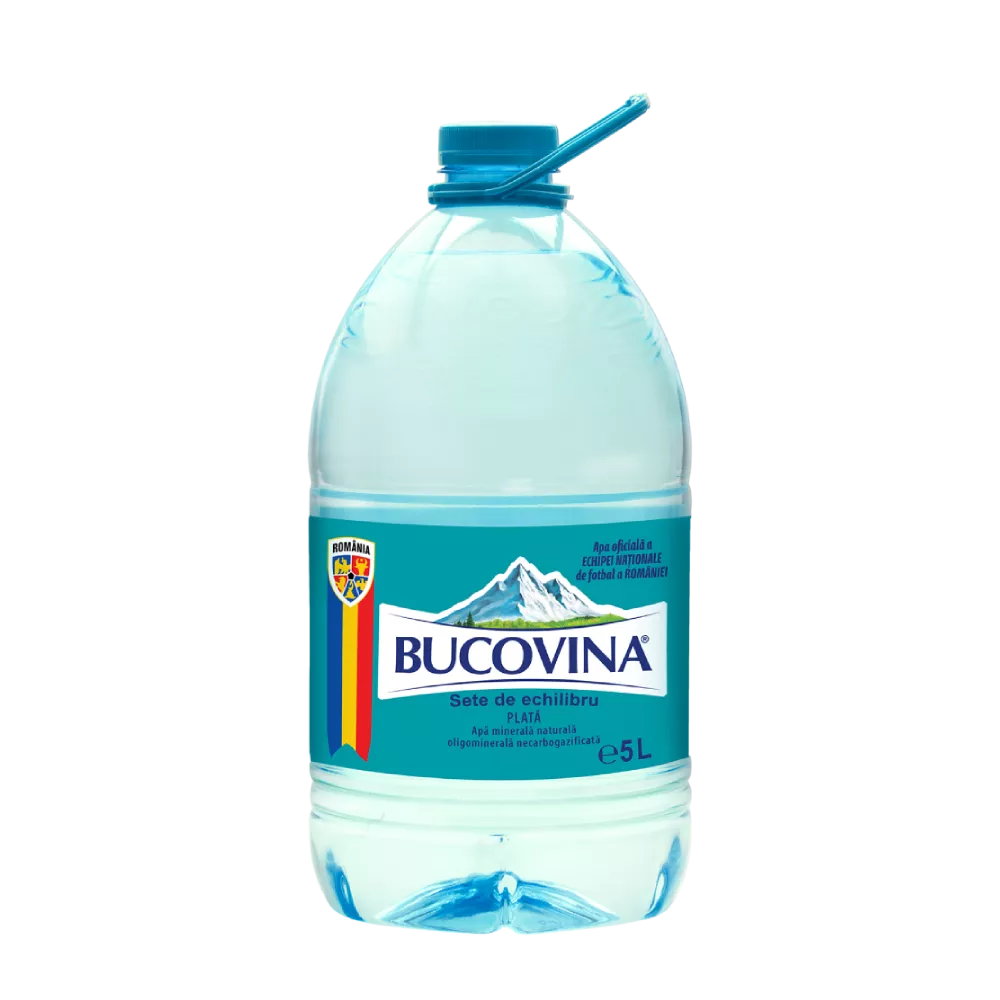 Apă minerală Bucovina, plată, PET, 5 l