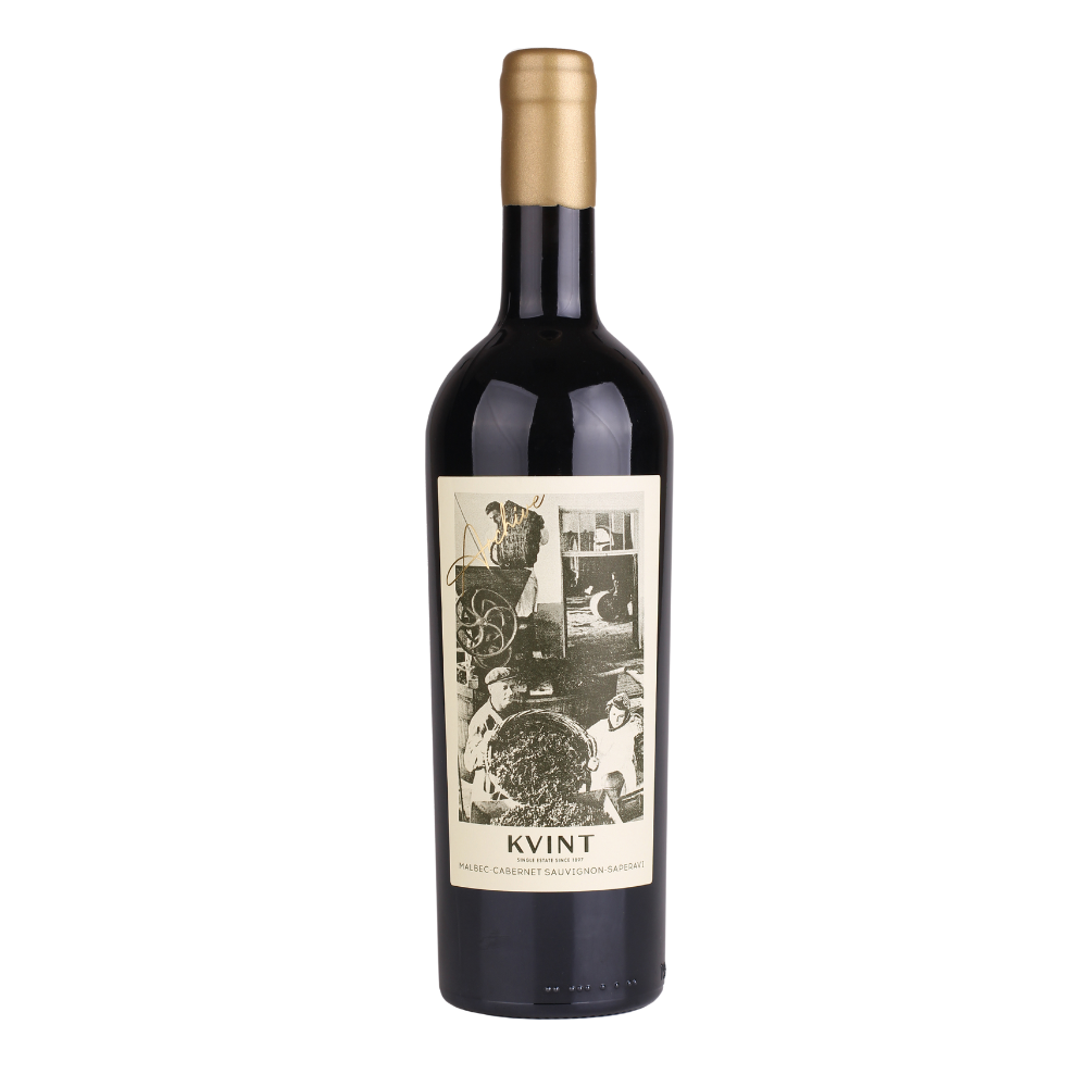 VIN KVINT ARCHIVE MALBEC CABERNET SAUVIGNON SAPERAVI ROSU SEC 15% 0.75L