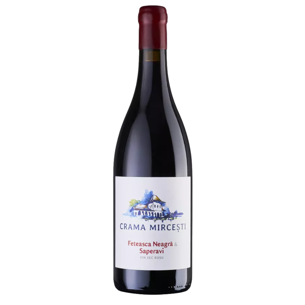Crama Mircești Fetească Neagră & Saperavi Dry Red Wine, 0.75 L
