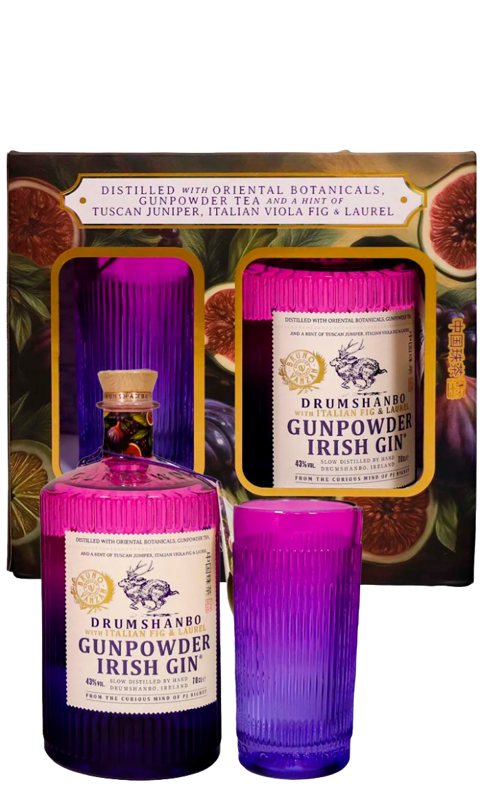 SET GIN DRUMSHANBO GUNPOWDER IRISH ITALIAN FIG AND LAUREL 43% 0.7L +1PH
