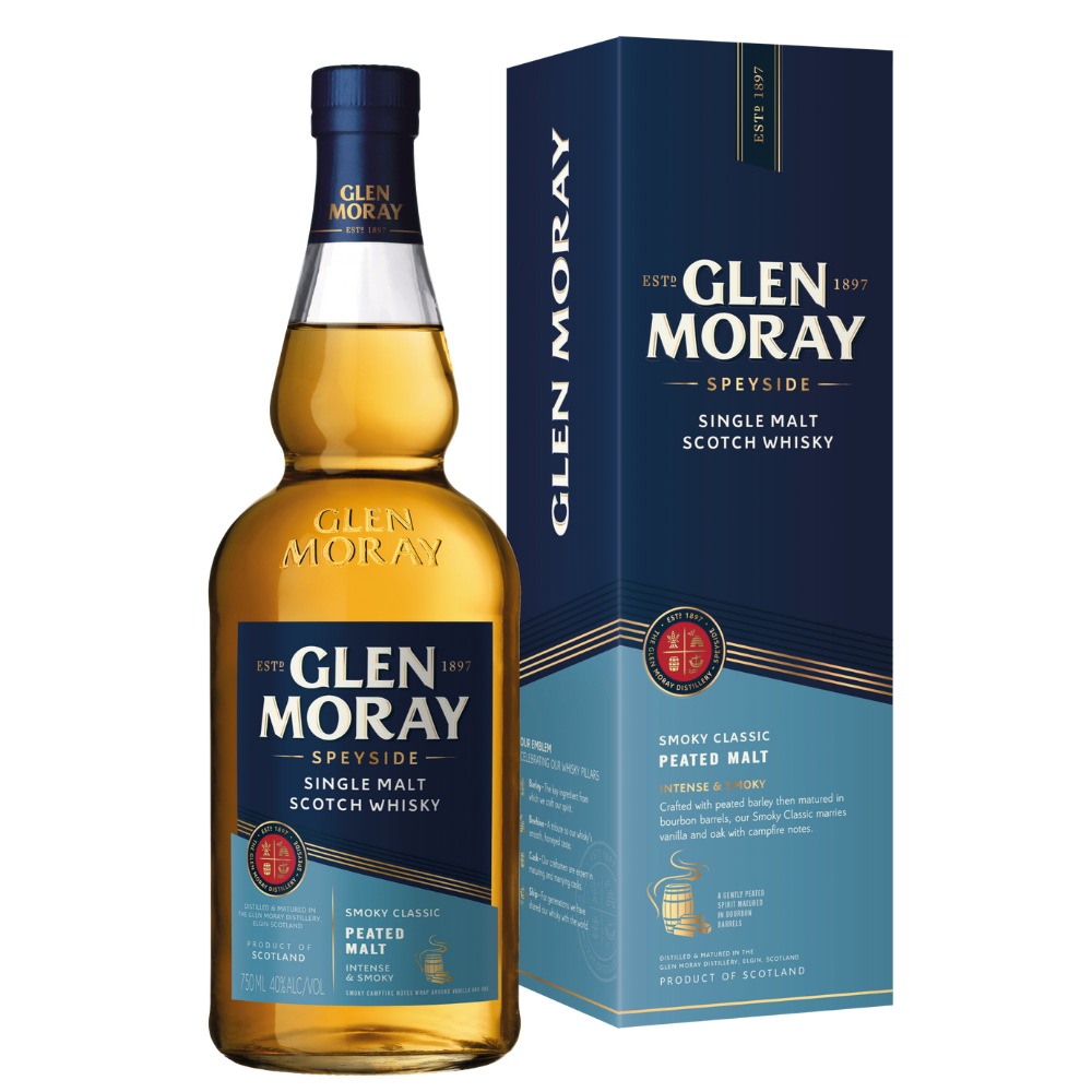 WHISKY GLEN MORAY PEATED SINGLE MALT 0.7L