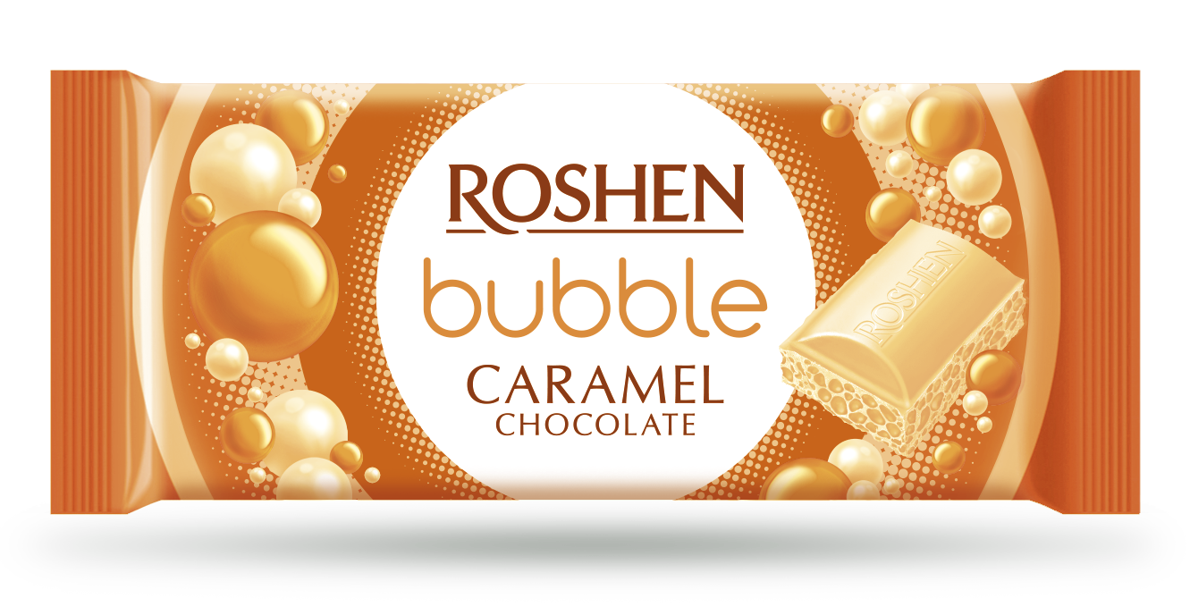 CIOCOLATA POROASA ALBA CU CARAMEL 80GR