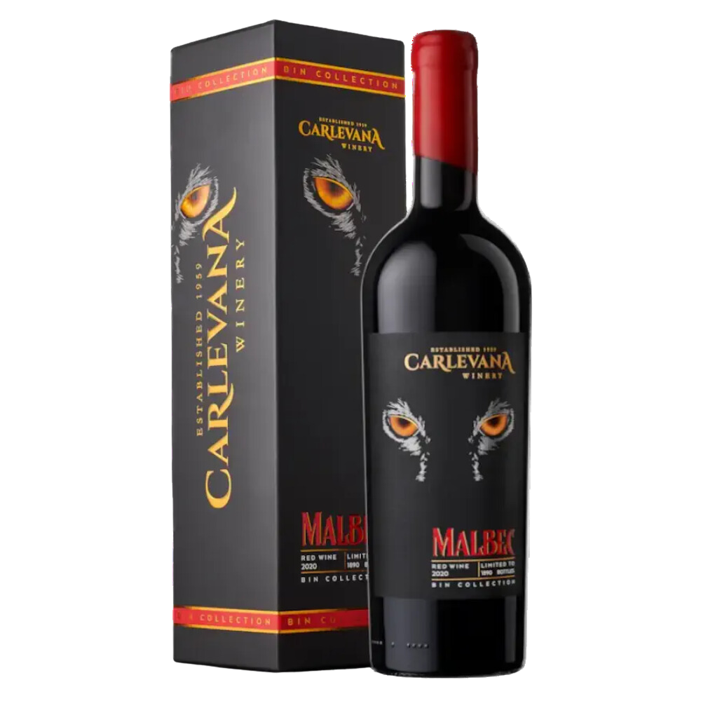 VIN CARLEVANA COLECTIE PANTERA MALBEC 2020 ROSU SEC 0.75L