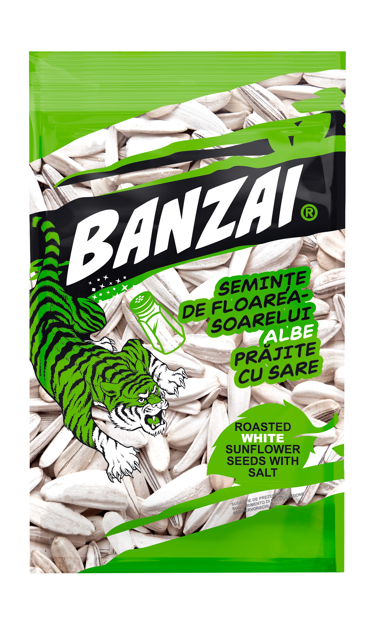 SEMINTE BANZAI DE FLOARE SOARELUI ALBE CU SARE 80G