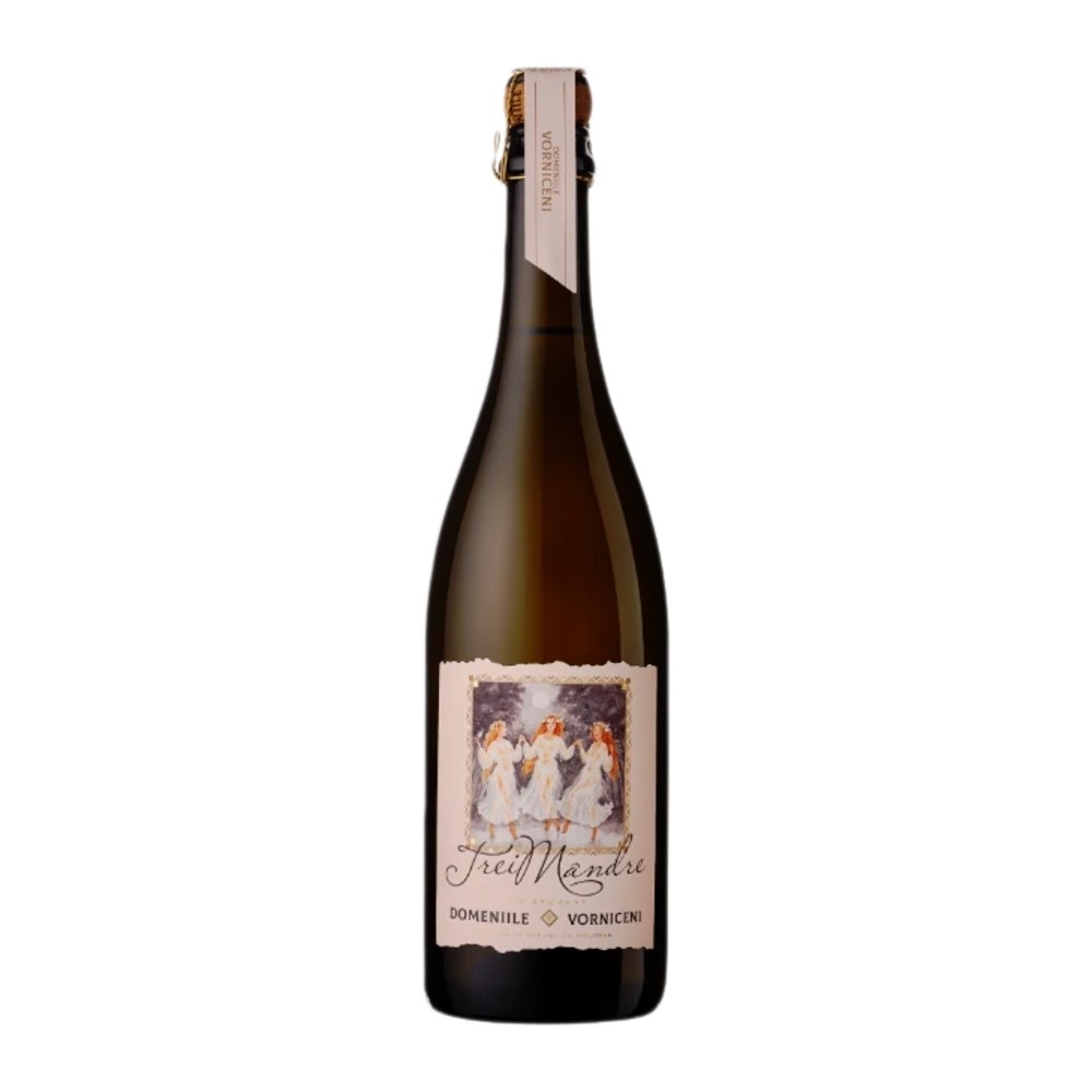 Domeniile Vorniceni Trei Mândre Brut White Sparkling Wine, 0.75 L
