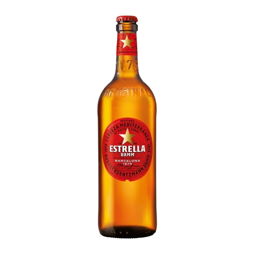 Пиво Estrella Damm, светлое, бутылка, 0,66 л