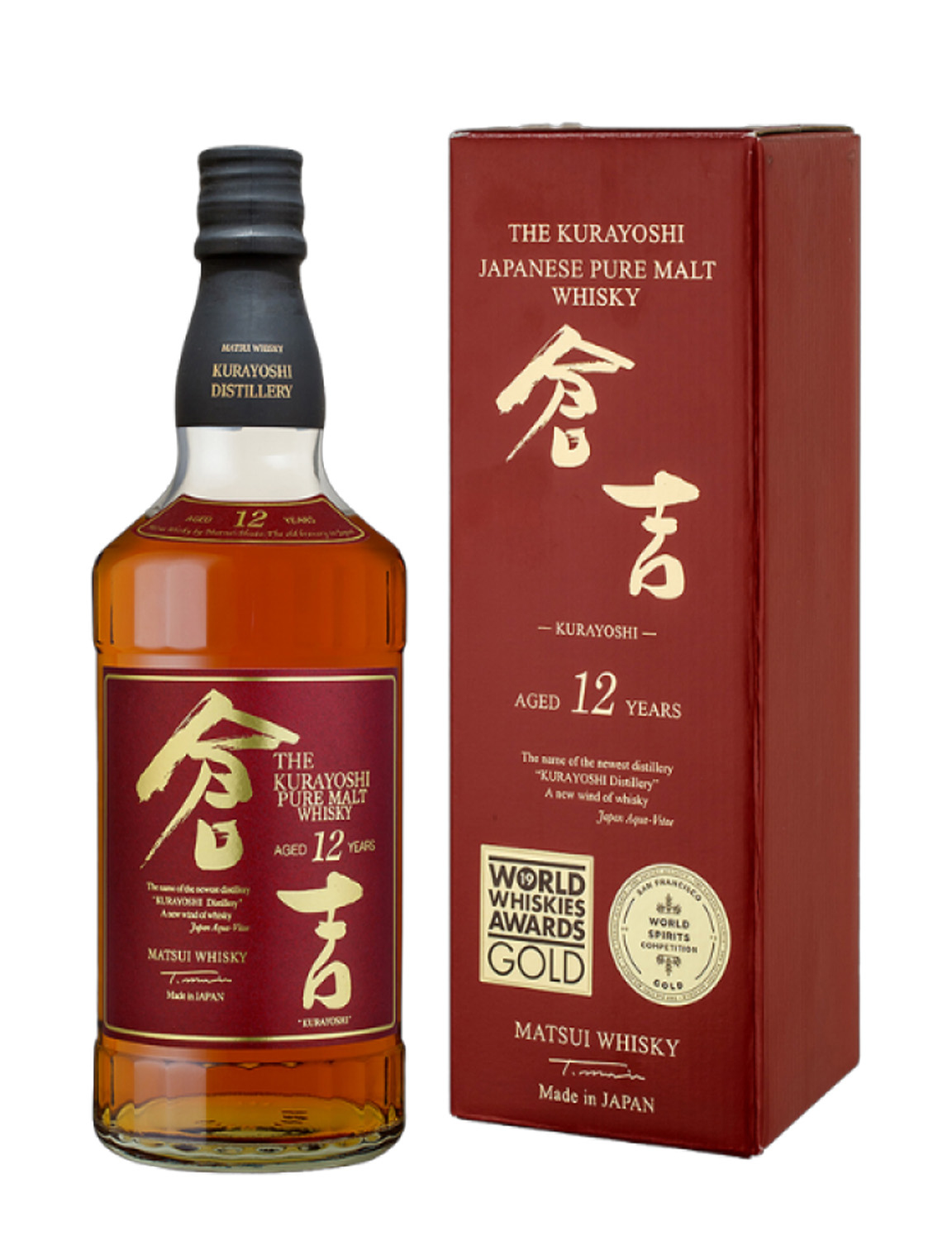 WHISKY JAPANESE KURAYOSHI 12 ANI 43% 0.7L