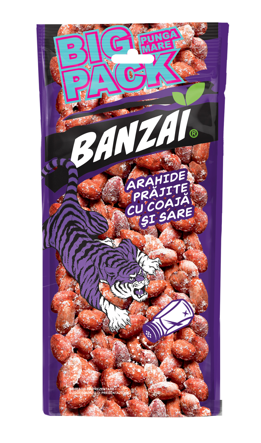 ARAHIDE PRAJITE CU COAJA SI SARE BANZAI 140G