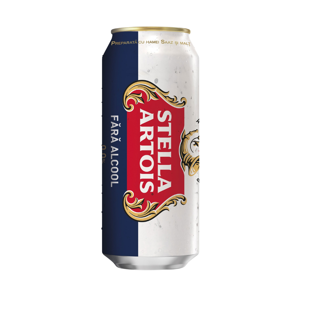BERE STELLA ARTOIS FARA ALCOOL C/M 0.5L