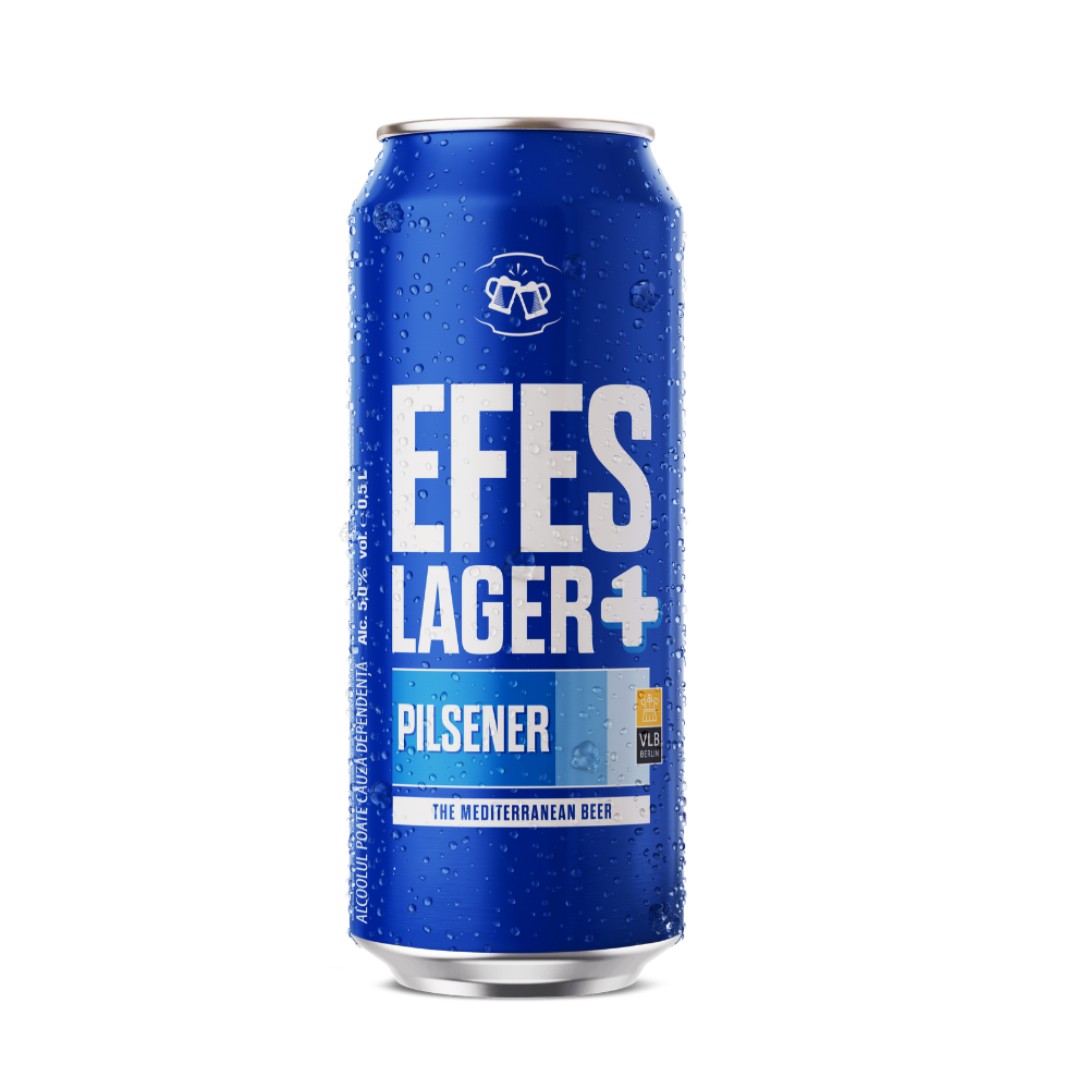 Пиво Efes Pilsener, светлое, банка, 0,5 л