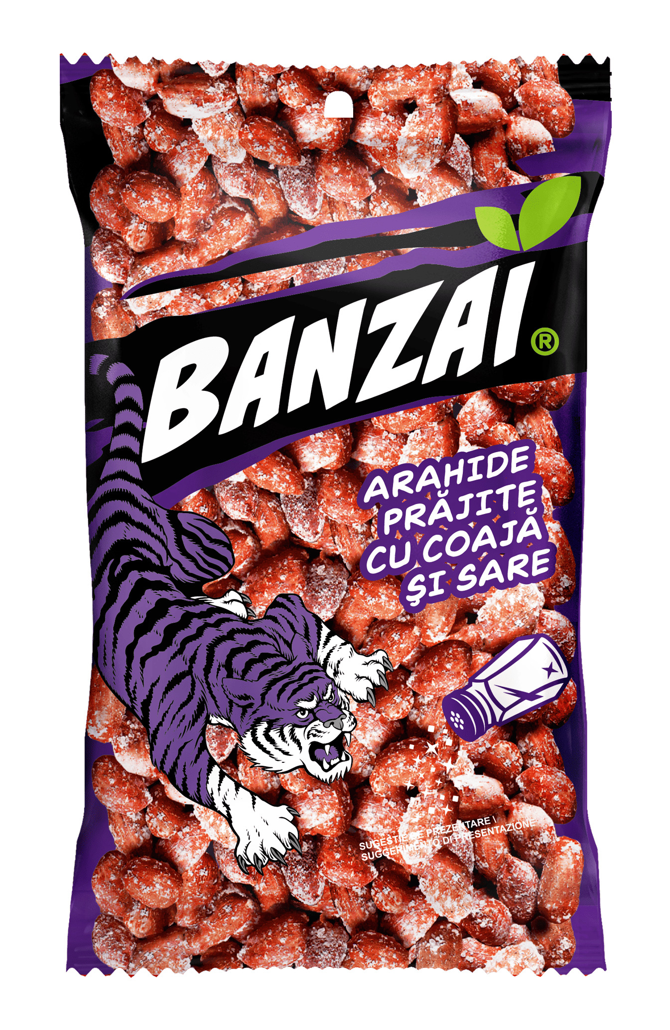 ARAHIDE BANZAI PRAJITE CU COAJA SI SARE 70G