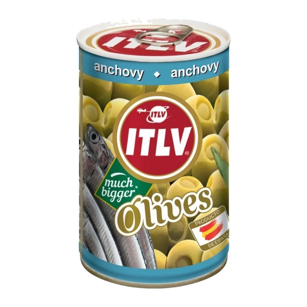 Măsline verzi umplute cu hamsii ITLV, 314 ml