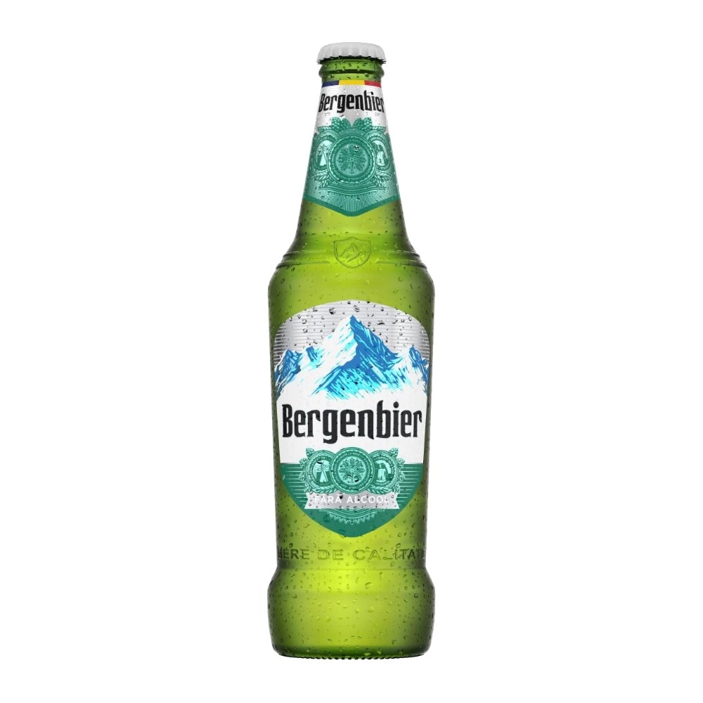 Bere Bergenbier, blondă, fără alcool, sticlă, 0,5 l