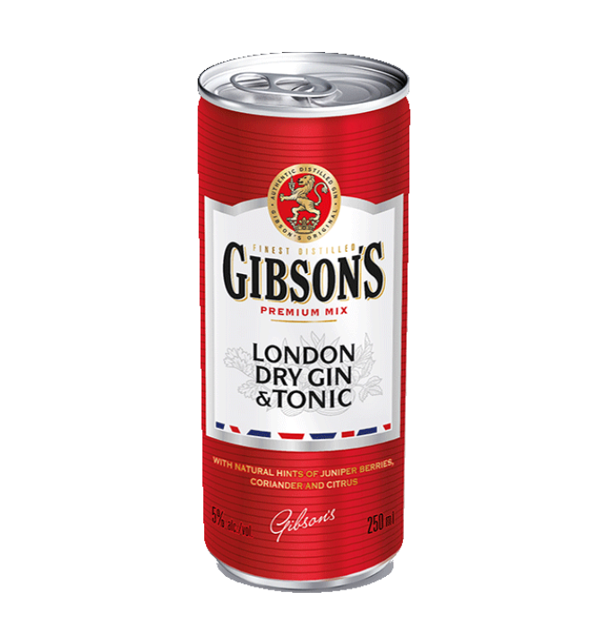 GIN&TONIC GIBSON'S LONDON DRY  ALC.5% 0,25L