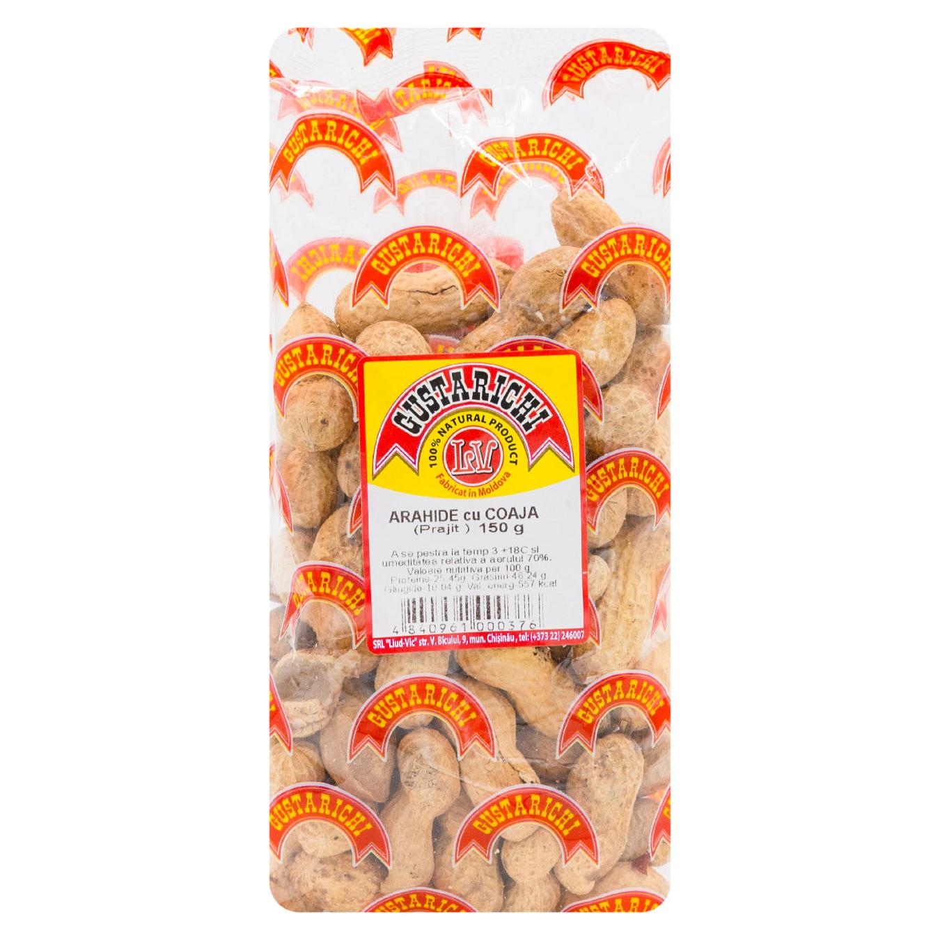 Arahide albite prăjite sărate Gustarichi, 150 g