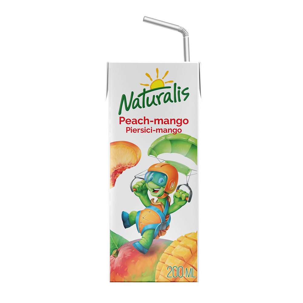 Băutură Naturalis de piersici și mango, 0,2 l