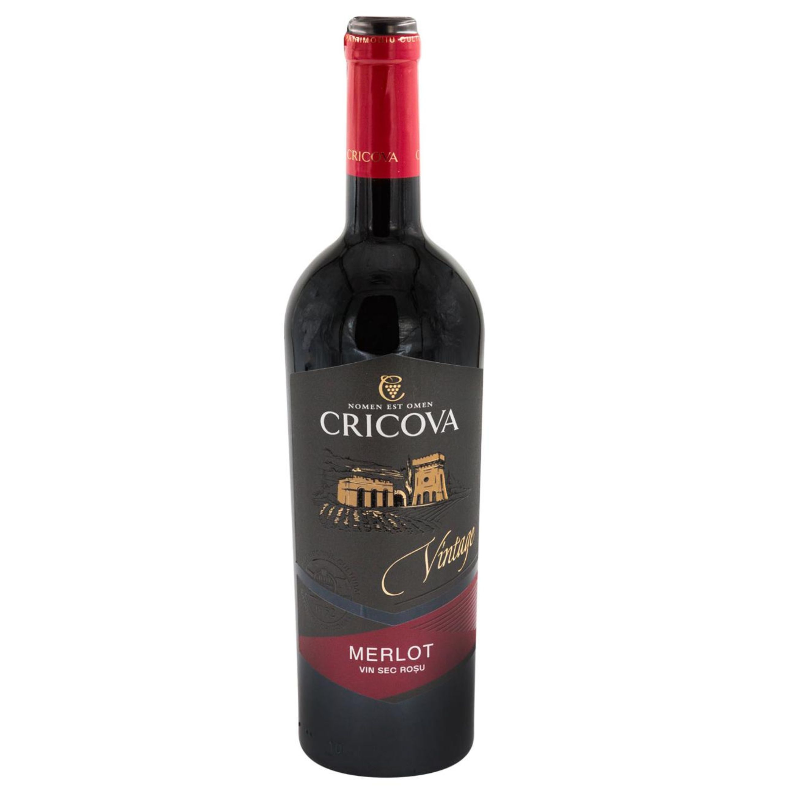 VIN CRICOVA VINTAGE MERLOT ROSU SEC 0.75L