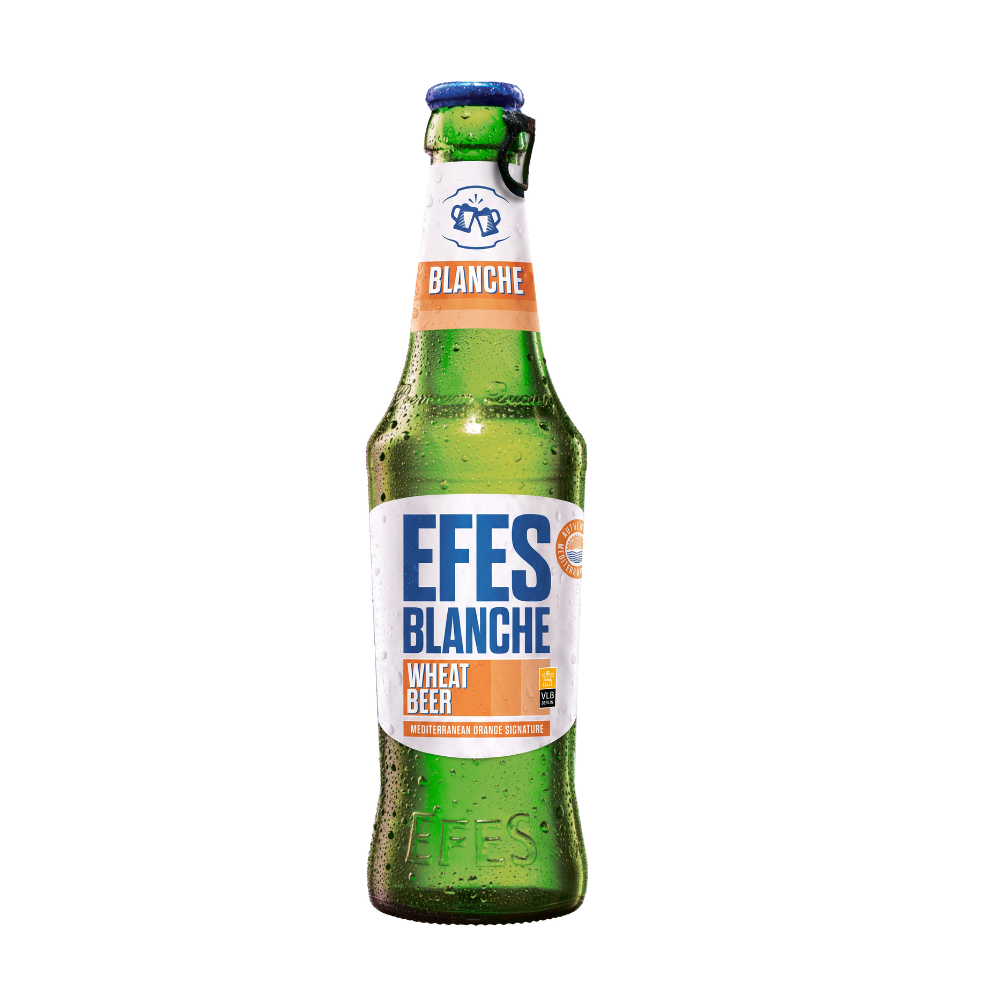 Bere Efes Blanche, blondă, de grâu, sticlă, 0,5 l