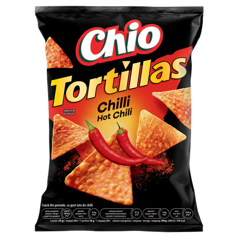CHIPSURI CHIO TORTILLAS CU GUST DE CHILLI 110G