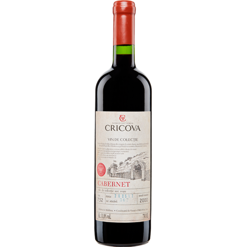 VIN CRICOVA CABERNET 2000 COLECTIE ROSU SEC 0.75L