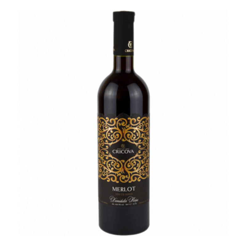 VIN CRICOVA ORNAMENT MERLOT ROSU DEMIDULCE 0.75L
