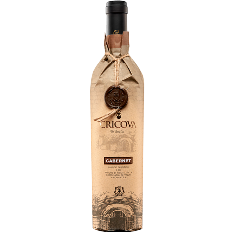VIN CRICOVA HIRTIE CABERNET ROSU SEC 0.75L