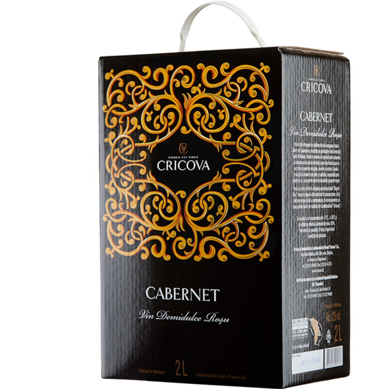 Vin roșu demidulce Cricova Ornament Cabernet 2L