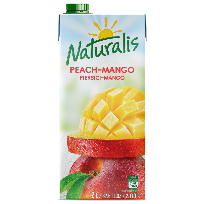 Băutură Naturalis de piersici și mango, 2 l