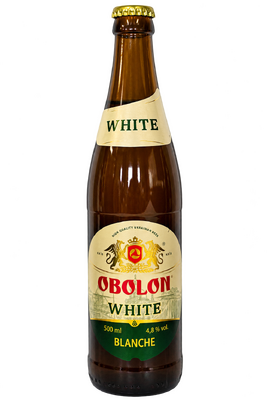 Bere Obolon White Blanche, blondă, de grâu, nefiltrată, sticlă, 0,5 l