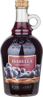 Bostavan Cronica Vinului Isabella Semi-Sweet Red Wine, 1 L