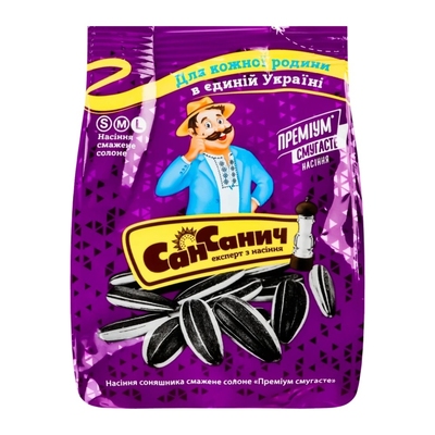 San Sanych Premium Salted Striped Sunflower Seeds, 90 g