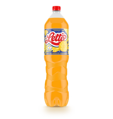 Băutură carbogazoasă Letto cu gust multifruct, PET, 1,5 l