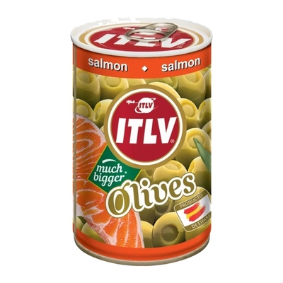 Măsline verzi umplute cu somon ITLV, 314 ml